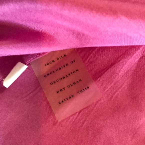 XSP Ann Taylor silk fuchsia blouse sleeveless - Picture 7 of 8